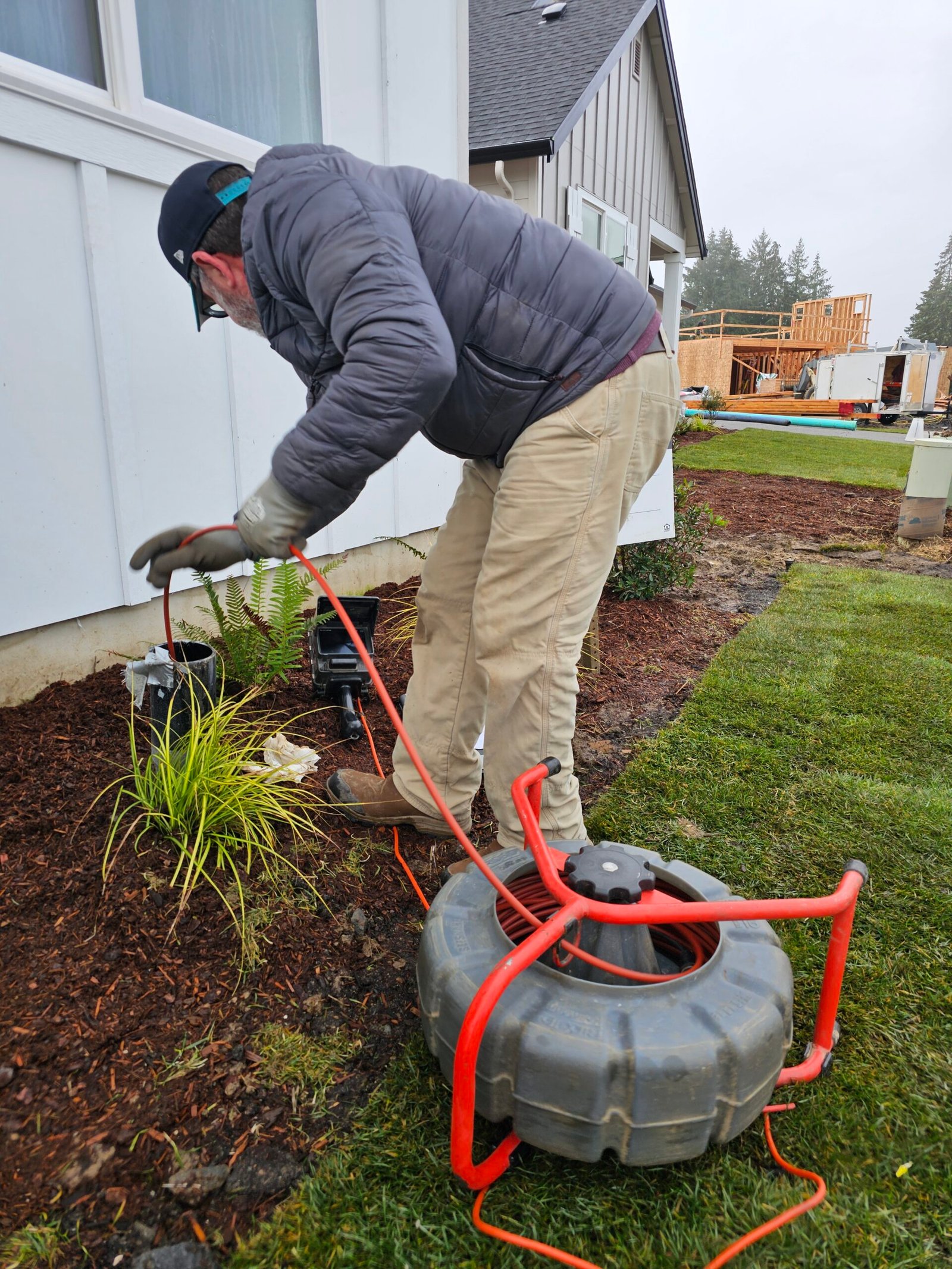 Todd Evans scoping a sewer line in Vancouver, Washington 98683